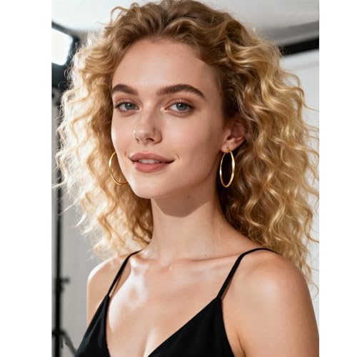 Save 42% on 9-Pair Gold/Silver Hoop Earring Set for Women - Image 3