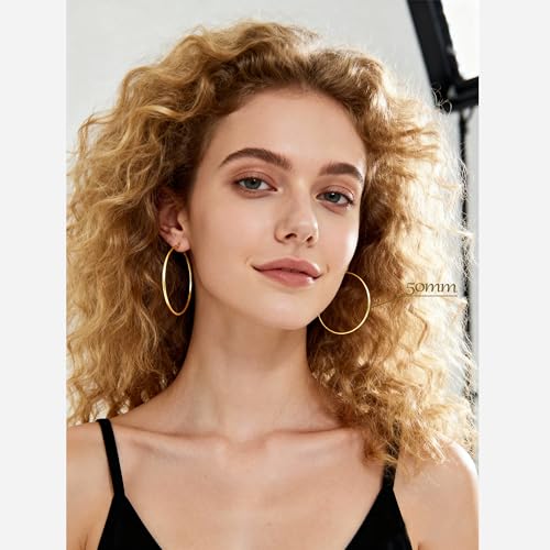 Save 42% on 9-Pair Gold/Silver Hoop Earring Set for Women - Image 5