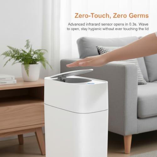 Save 36% on MUEE Motion Sensor Trash Can with Auto-Adsorption - Image 2