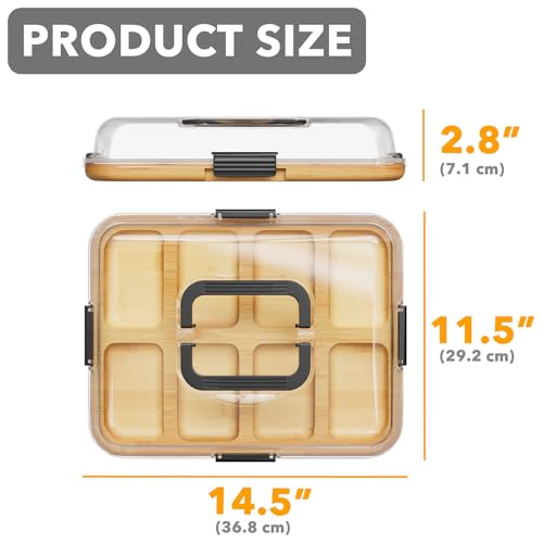 Save 33% on SpaceAid Bamboo Charcuterie Board with Lid - Image 2