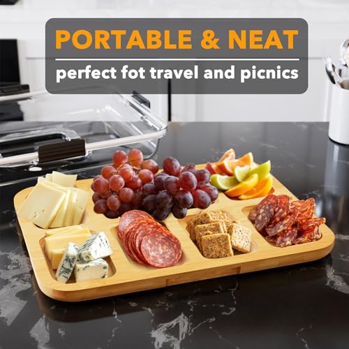 Save 33% on SpaceAid Bamboo Charcuterie Board with Lid - Image 4