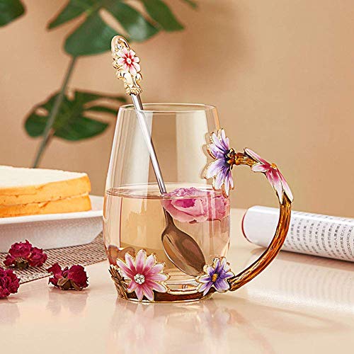 35% Off Luka Tech Enamel Flower Glass Coffee Mug Set - Image 2