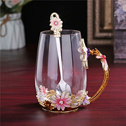 35% Off Luka Tech Enamel Flower Glass Coffee Mug Set - Image 3
