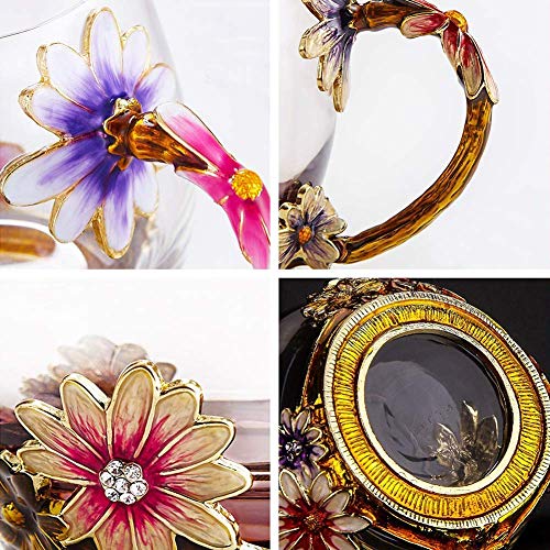 35% Off Luka Tech Enamel Flower Glass Coffee Mug Set - Image 6