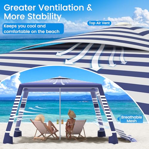 Save 31% on MoKo 8'x8' Beach Cabana with UPF 50+ Sun Protection - Image 4