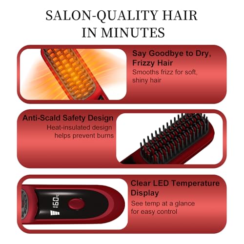 Save 30% on KNISUZ Go Brush Pro 2026 Portable Hair Straightener - Image 4