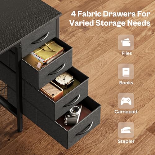 Save 36% on Huuger 47-inch Gaming Desk with LED Lights & Drawers - Image 5