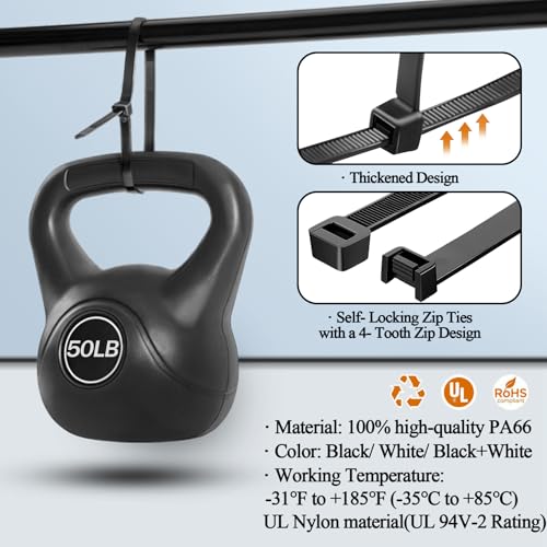 Save 50% on 300-Pack 12-Inch Heavy-Duty Zip Ties - Image 3