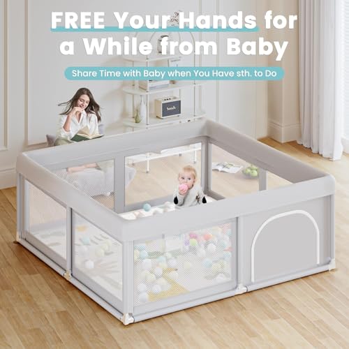 Save $30 on Hiaksedt Baby Playpen with Mat for Toddlers - Image 2