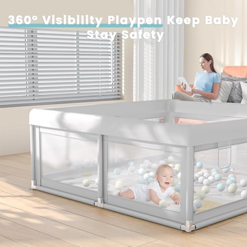 Save $30 on Hiaksedt Baby Playpen with Mat for Toddlers - Image 3