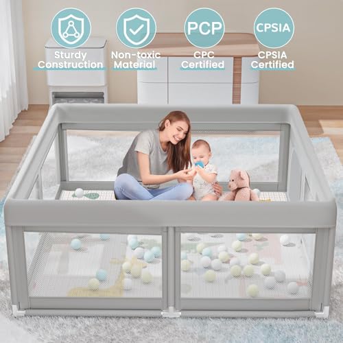 Save $30 on Hiaksedt Baby Playpen with Mat for Toddlers - Image 4