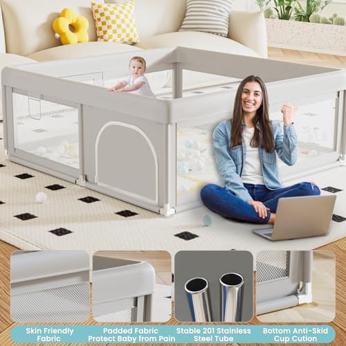 Save $30 on Hiaksedt Baby Playpen with Mat for Toddlers - Image 6