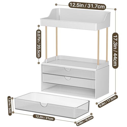 Save $10 on 5-Tier Clear Makeup Organizer with Drawers - Image 6