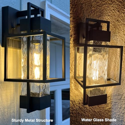 42% Off PARTPHONER Modern Outdoor Wall Sconce Lights (2-Pack) - Image 2