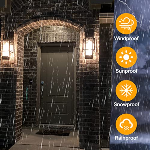 42% Off PARTPHONER Modern Outdoor Wall Sconce Lights (2-Pack) - Image 4