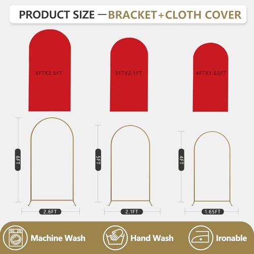 Save 30% on Gold Arch Backdrop Stand & Cover Set for Parties - Image 2