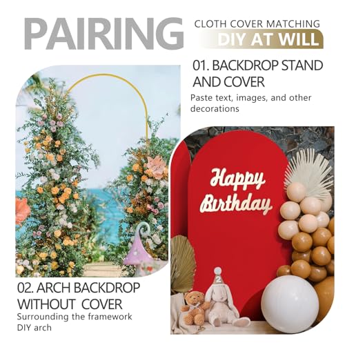 Save 30% on Gold Arch Backdrop Stand & Cover Set for Parties - Image 6