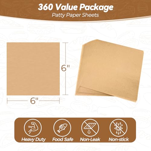 40% Off Heavy Duty Patty Paper Sheets - 360 Count - Image 2