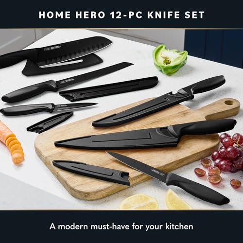 Save 62% on Home Hero 12-Piece Ceramic Coated Knife Set - Image 2