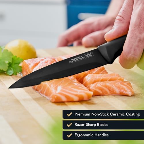 Save 62% on Home Hero 12-Piece Ceramic Coated Knife Set - Image 4