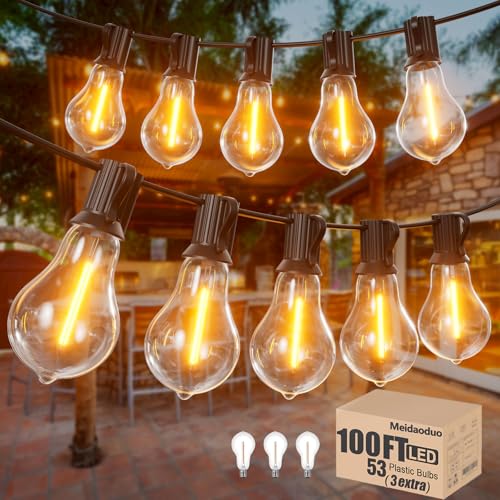 50% Off Outdoor String Lights - 100ft Shatterproof Warm Lights