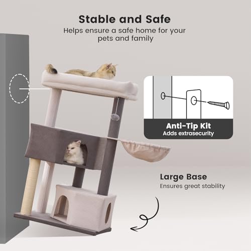 28% Off Heavy-Duty Corduroy Cat Tree for Large Cats - Image 6