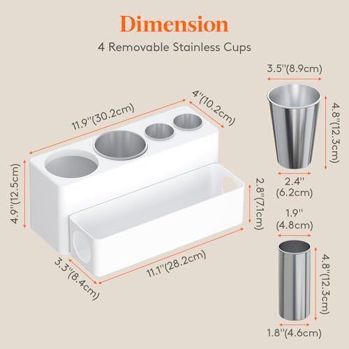 Save 34% on Lifewit Acrylic Hair Tool Organizer with 4 Cups - Image 2