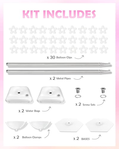 40% Off YALLOVE Heavy Duty Balloon Column Stand Kit (Set of 2) - Image 2