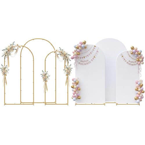 Save 44% on Toolterritary 3-Piece Metal Arch Backdrop Stand Set - Image 1