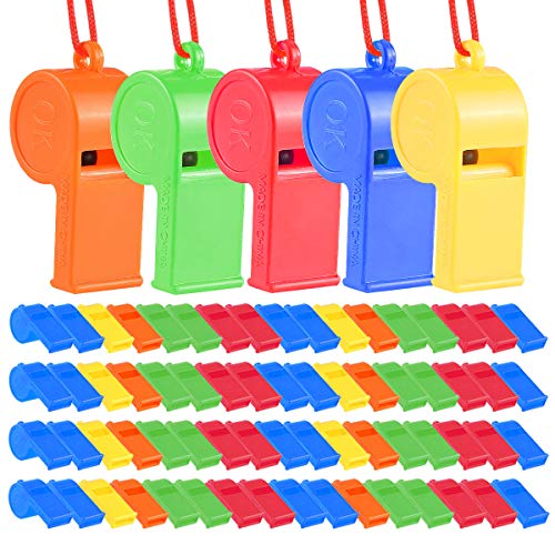 50% Off WSYUB 72-Piece Plastic Whistles with Lanyards