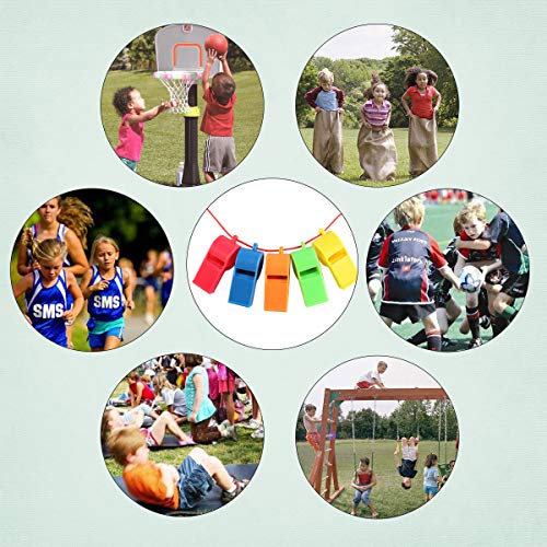 50% Off WSYUB 72-Piece Plastic Whistles with Lanyards - Image 4