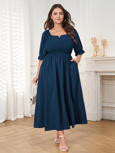 50% Off SCOMCHIC Plus Size Maxi Dress with Pockets - Image 3