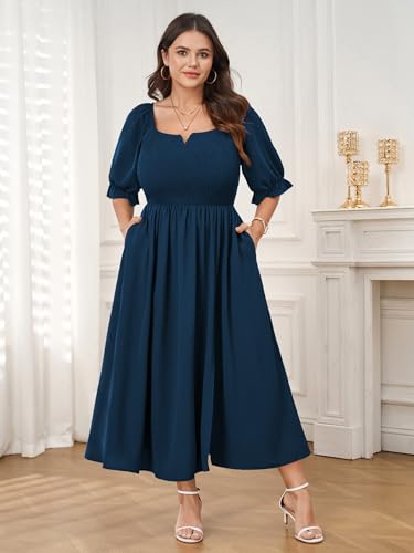 50% Off SCOMCHIC Plus Size Maxi Dress with Pockets - Image 4