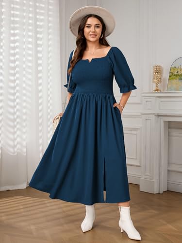 50% Off SCOMCHIC Plus Size Maxi Dress with Pockets - Image 5