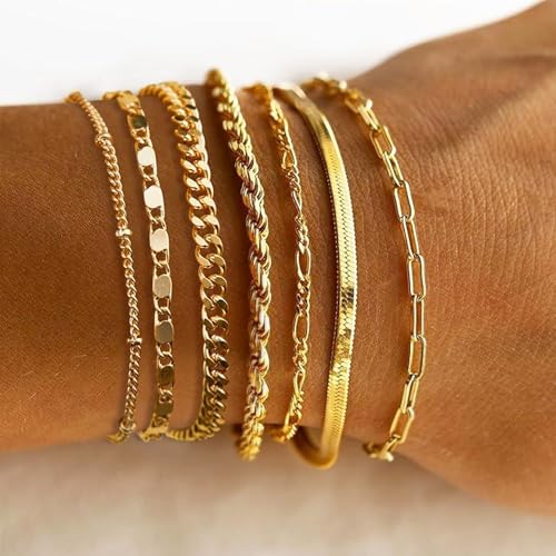 Gokeey 7-Piece Gold Plated Bracelet Set for Women - $4.99 - Image 2