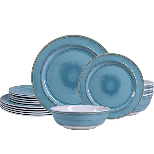 50% Off ZAROCRUS 18-Piece Melamine Dinnerware Set - Image 1