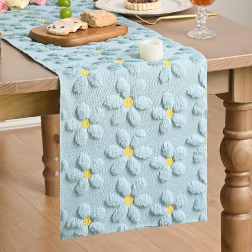 50% Off Artoid Mode Blue Daisy Table Runner for Spring Decor - Image 1