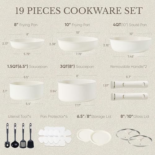 Save 38% on CAROTE 19-Piece Nonstick Cookware Set - Image 2