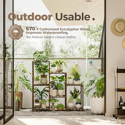 Save $10 on Bamworld 3-Tier Wood Plant Stand (Indoor/Outdoor) - Image 3