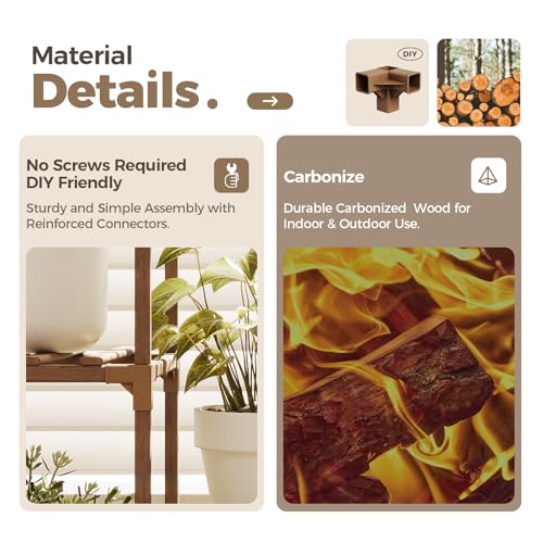 Save $10 on Bamworld 3-Tier Wood Plant Stand (Indoor/Outdoor) - Image 4