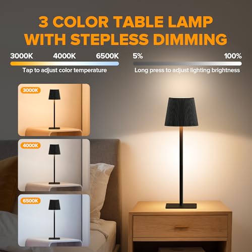 41% Off LUTEC 2-Pack Cordless Table Lamps - Image 3