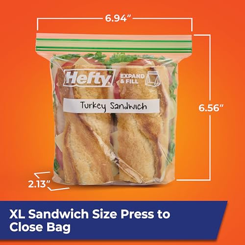 Save on Hefty XL Expandable Sandwich Bags, 130 Count - Image 5