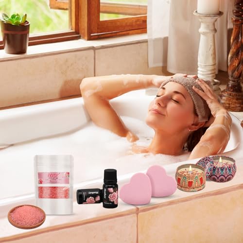 Luxury Rose Spa Gift Set for Women - 9-Piece Pamper Box - Image 4