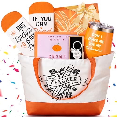 50% Off Orange Teacher Appreciation Gift Set with Tumbler & Bag - Image 7