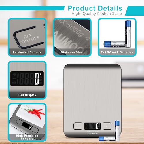 Save 13% on SEAUMOON 11lb Stainless Steel Food Scale - Image 7