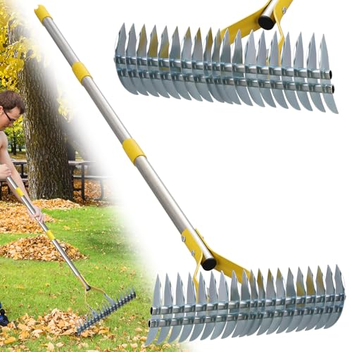 Save on a 2-in-1 Manual Thatch Rake for Lawn Care - Image 1