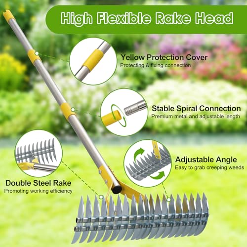 Save on a 2-in-1 Manual Thatch Rake for Lawn Care - Image 4