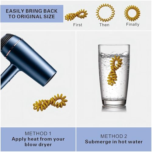 Save 23% on ETANEAR Spiral Hair Ties - 24 Pcs No-Damage Scrunchies - Image 3