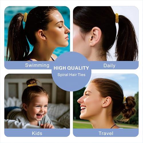 Save 23% on ETANEAR Spiral Hair Ties - 24 Pcs No-Damage Scrunchies - Image 5