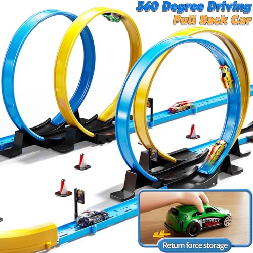 Save $10 on LILYBUDS Toy Car Track Set with 4 Loops & Cars - Image 2